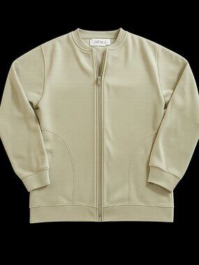 Jaclyn Smith Sport Olive Fleece Zip‑Up – S